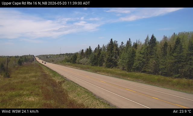 Web Cam image of Upper Cape Road (NB Highway 16)