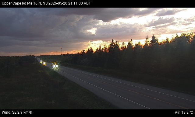 Web Cam image of Upper Cape Road (NB Highway 16)