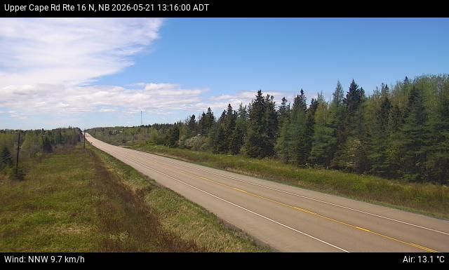 Web Cam image of Upper Cape Road (NB Highway 16)