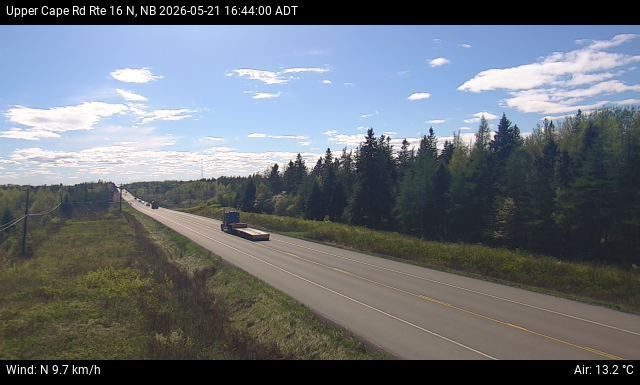 Web Cam image of Upper Cape Road (NB Highway 16)