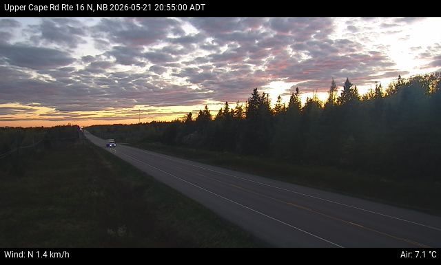 Web Cam image of Upper Cape Road (NB Highway 16)