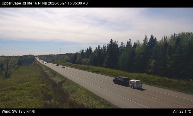 Web Cam image of Upper Cape Road (NB Highway 16)