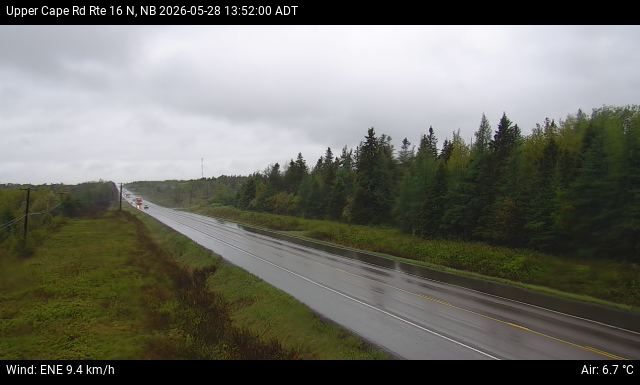 Web Cam image of Upper Cape Road (NB Highway 16)
