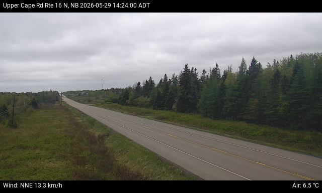 Web Cam image of Upper Cape Road (NB Highway 16)