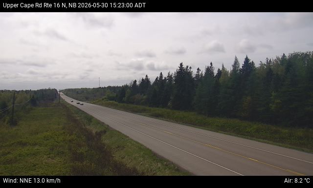 Web Cam image of Upper Cape Road (NB Highway 16)