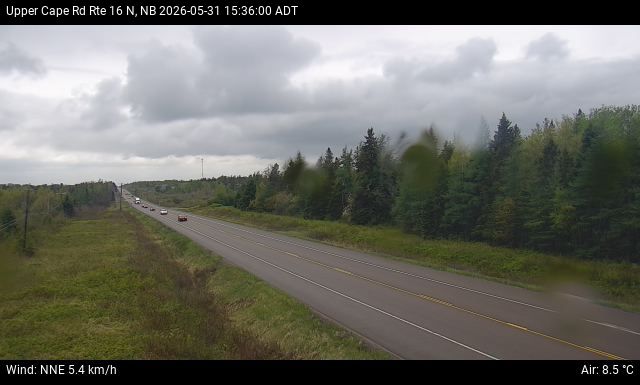 Web Cam image of Upper Cape Road (NB Highway 16)
