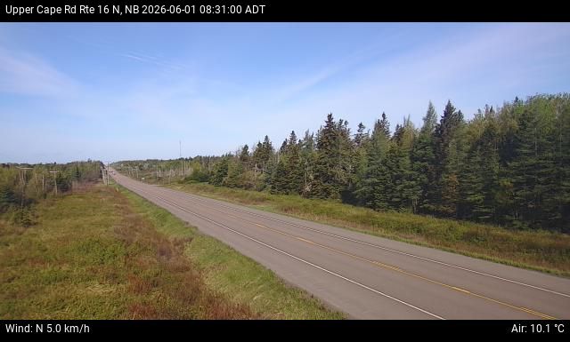 Web Cam image of Upper Cape Road (NB Highway 16)