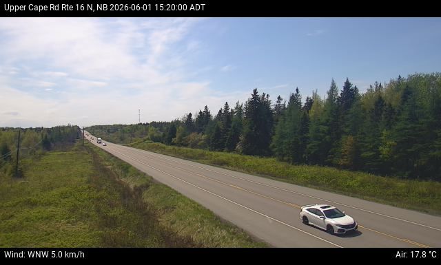 Web Cam image of Upper Cape Road (NB Highway 16)