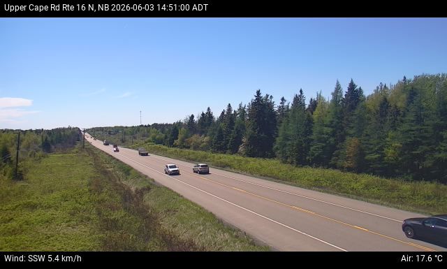 Web Cam image of Upper Cape Road (NB Highway 16)