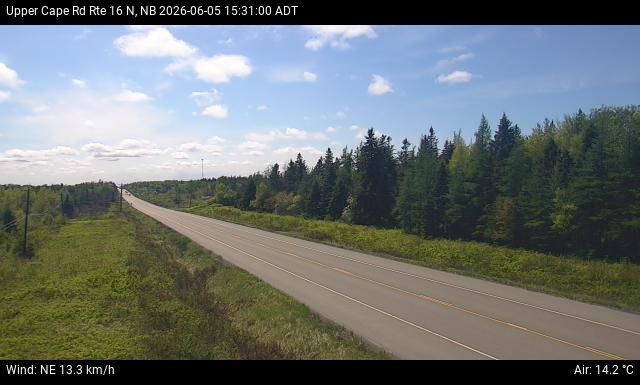 Web Cam image of Upper Cape Road (NB Highway 16)