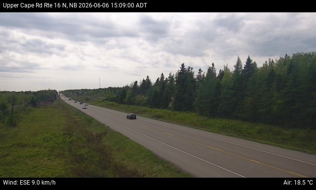 Web Cam image of Upper Cape Road (NB Highway 16)