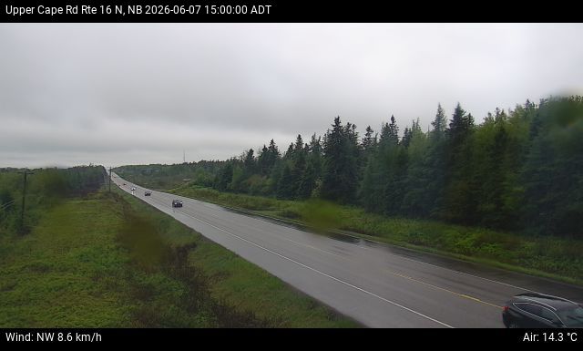 Web Cam image of Upper Cape Road (NB Highway 16)