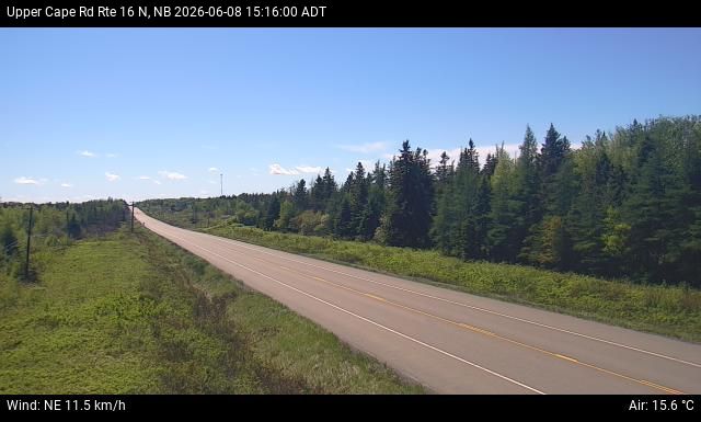 Web Cam image of Upper Cape Road (NB Highway 16)