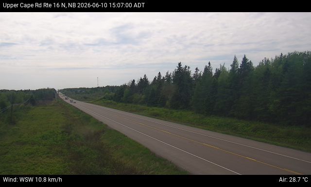 Web Cam image of Upper Cape Road (NB Highway 16)