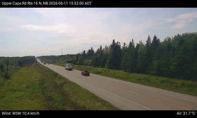 Web Cam image of Upper Cape Road (NB Highway 16)
