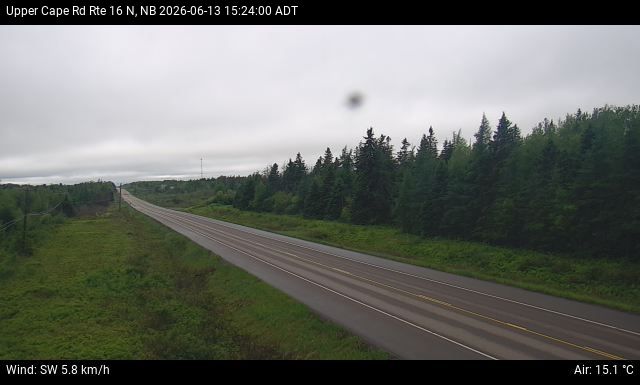 Web Cam image of Upper Cape Road (NB Highway 16)