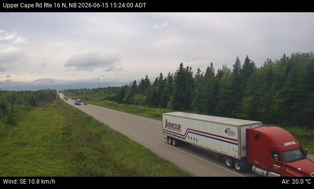 Web Cam image of Upper Cape Road (NB Highway 16)