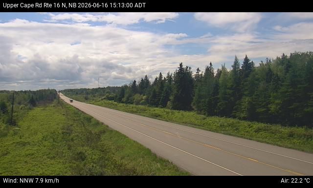 Web Cam image of Upper Cape Road (NB Highway 16)