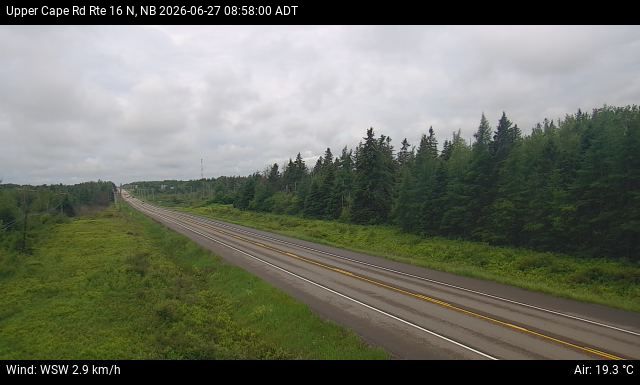 Web Cam image of Upper Cape Road (NB Highway 16)