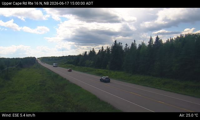 Web Cam image of Upper Cape Road (NB Highway 16)