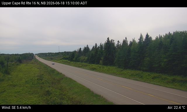 Web Cam image of Upper Cape Road (NB Highway 16)