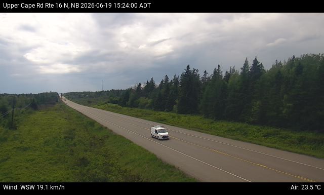 Web Cam image of Upper Cape Road (NB Highway 16)