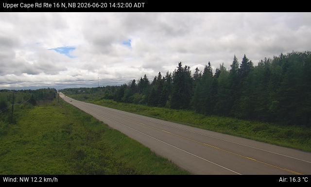 Web Cam image of Upper Cape Road (NB Highway 16)