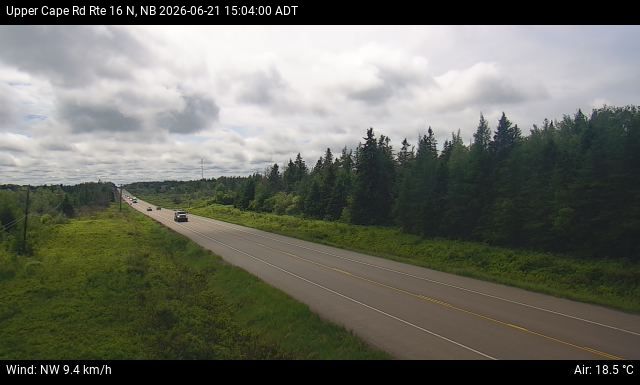 Web Cam image of Upper Cape Road (NB Highway 16)