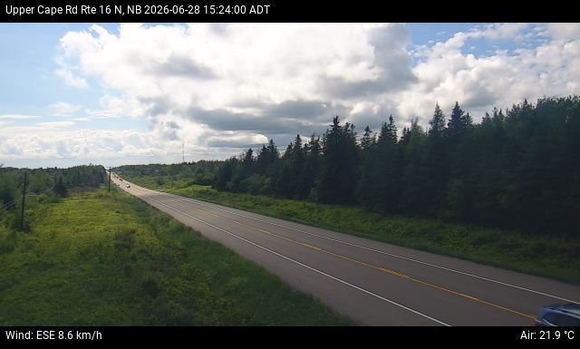 Web Cam image of Upper Cape Road (NB Highway 16)