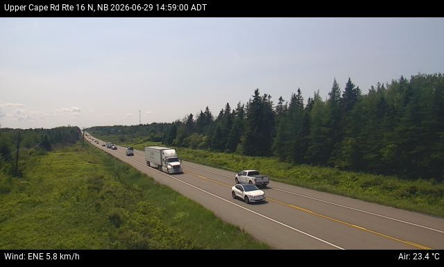Web Cam image of Upper Cape Road (NB Highway 16)