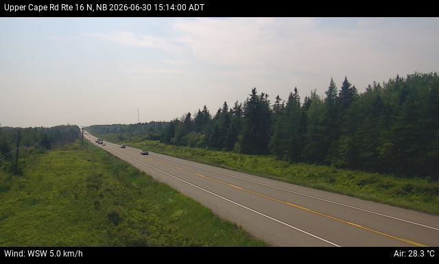Web Cam image of Upper Cape Road (NB Highway 16)
