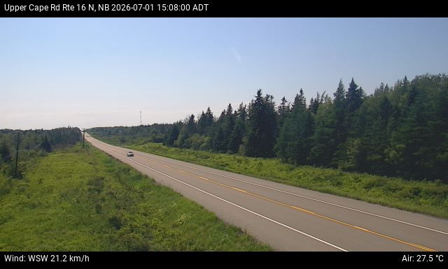 Web Cam image of Upper Cape Road (NB Highway 16)