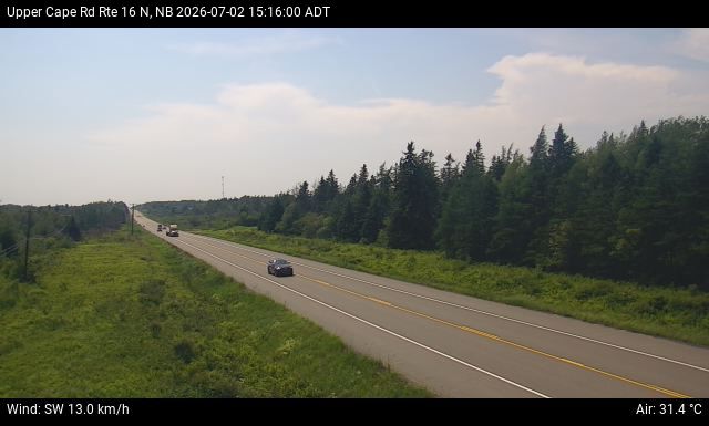 Web Cam image of Upper Cape Road (NB Highway 16)