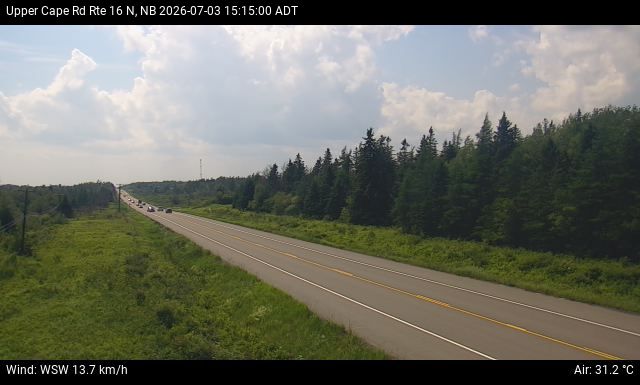 Web Cam image of Upper Cape Road (NB Highway 16)
