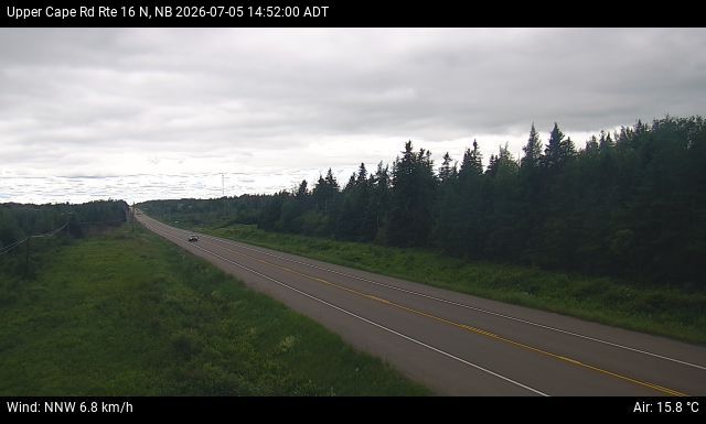 Web Cam image of Upper Cape Road (NB Highway 16)