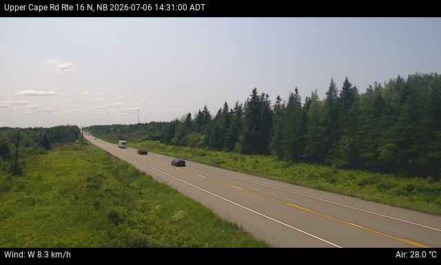 Web Cam image of Upper Cape Road (NB Highway 16)