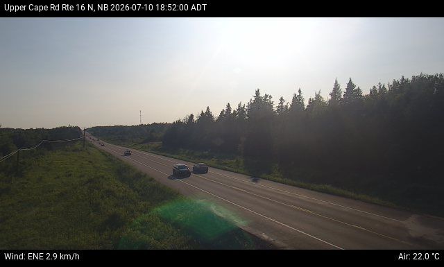 Web Cam image of Upper Cape Road (NB Highway 16)