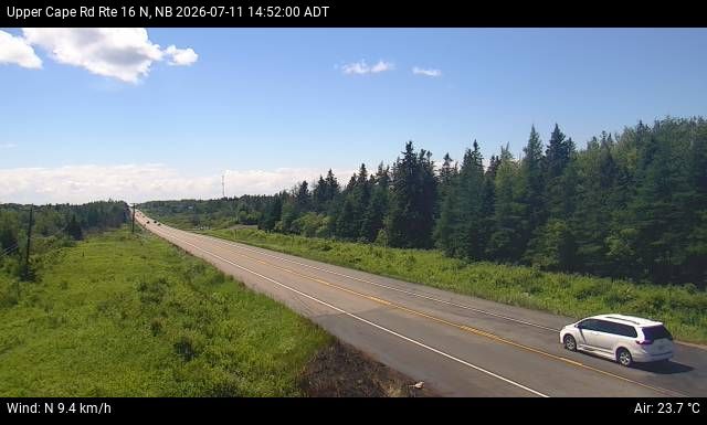 Web Cam image of Upper Cape Road (NB Highway 16)