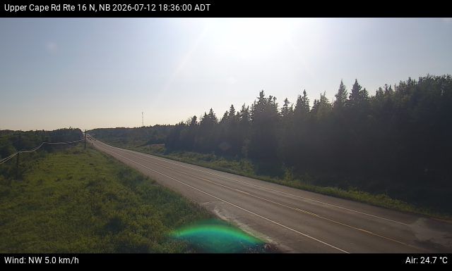 Web Cam image of Upper Cape Road (NB Highway 16)