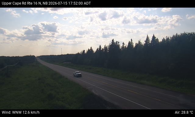 Web Cam image of Upper Cape Road (NB Highway 16)