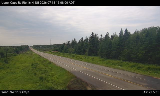 Web Cam image of Upper Cape Road (NB Highway 16)