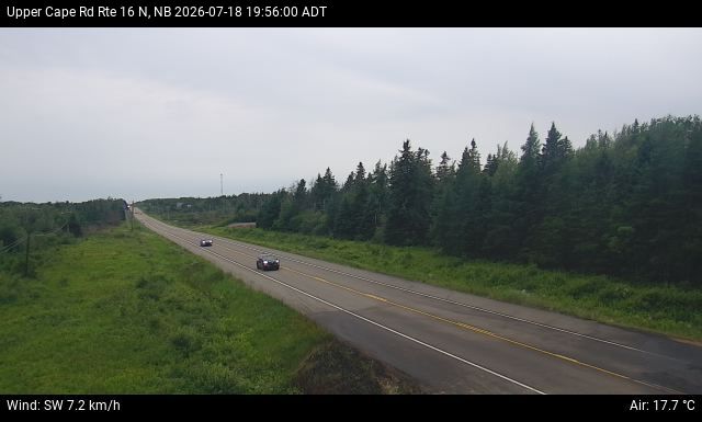 Web Cam image of Upper Cape Road (NB Highway 16)