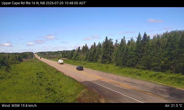Web Cam image of Upper Cape Road (NB Highway 16)