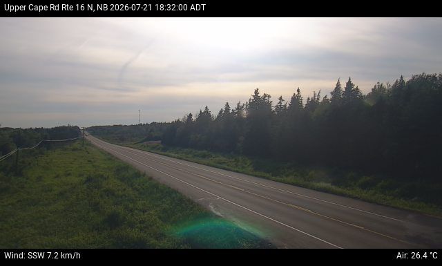 Web Cam image of Upper Cape Road (NB Highway 16)