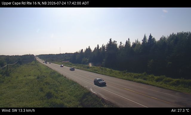 Web Cam image of Upper Cape Road (NB Highway 16)