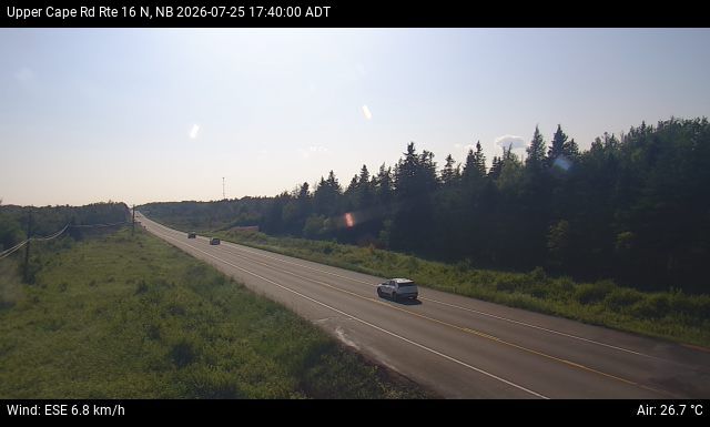 Web Cam image of Upper Cape Road (NB Highway 16)