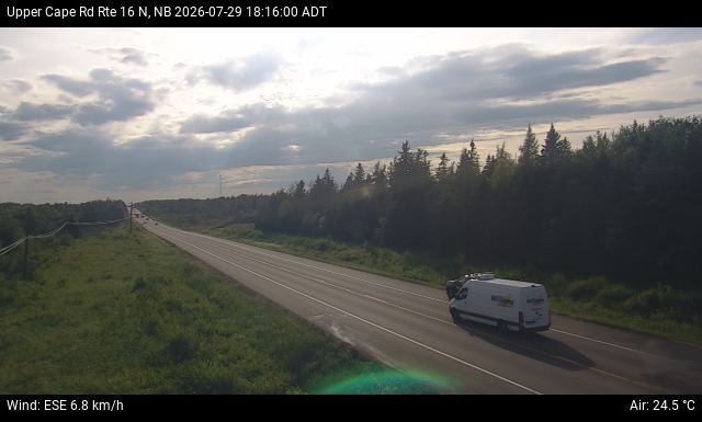 Web Cam image of Upper Cape Road (NB Highway 16)