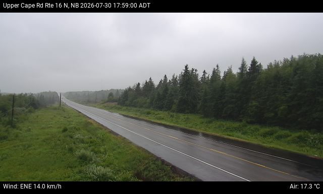 Web Cam image of Upper Cape Road (NB Highway 16)