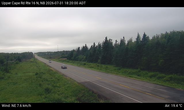 Web Cam image of Upper Cape Road (NB Highway 16)
