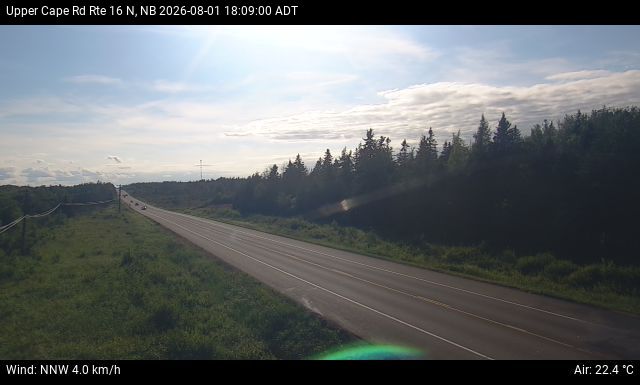Web Cam image of Upper Cape Road (NB Highway 16)